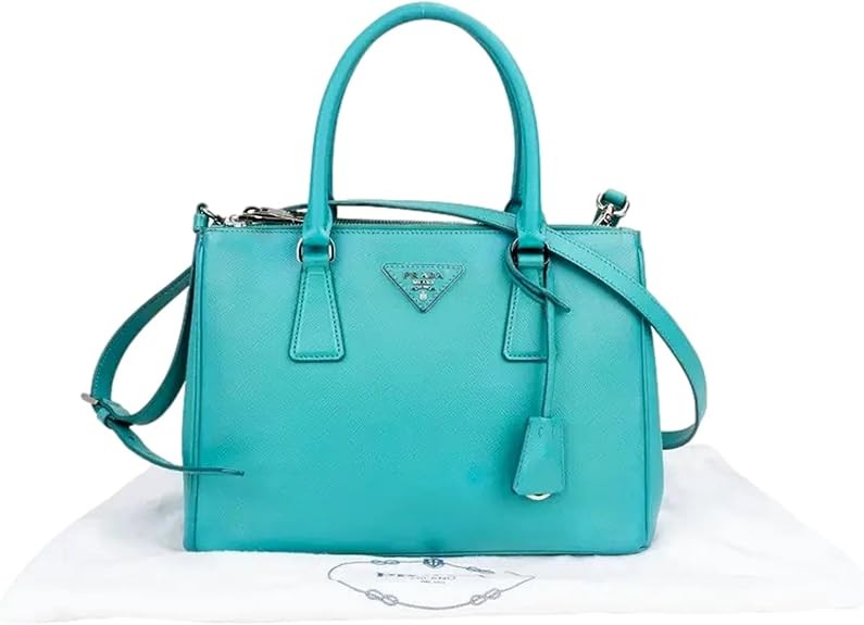 Prada Galleria Saffiano Lux Leather Small Tote Handbag Giada for Women New